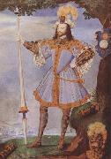 Nicholas Hilliard Portrait of George Clifford,Earl of Cumberland (mk08) oil on canvas